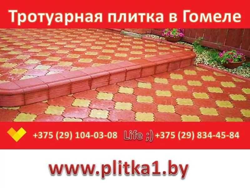 Тротуарная плитка Лотос в Гомеле купить заказать 7